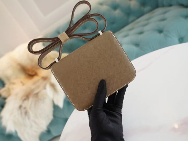 7c8b8b41caa86b8 God Factory Bags Hermes C18 Gris Etoupe Epsom Leather Constance14cm Silver Hardware