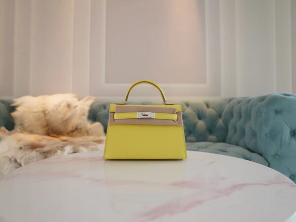 7ca9ff85eaa6e67-1 USA Los Angeles Hermes Mini Kelly 19CM Epsom 9R Lime Silver Hardware
