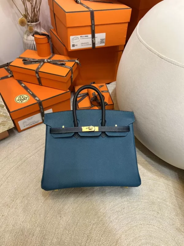 7dc2cf110f787bc-jpg-1 Hermes Epsom Birkin 25CM 7P Blue De Presse/ 2Z Blue Nuit/ 89 Noir Gold Hardware