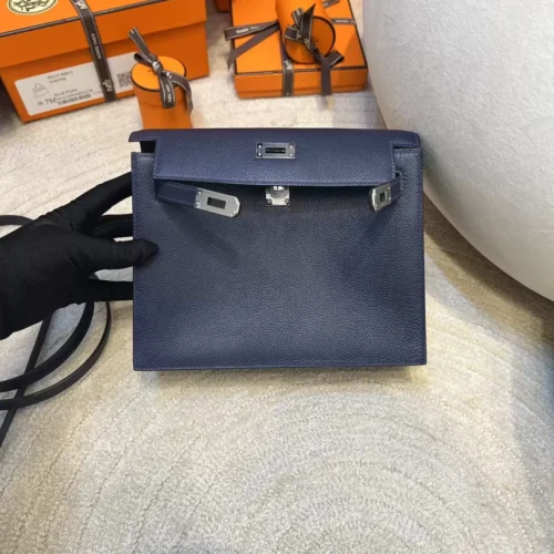USA Washington Hermes Kelly Danse 22 Evercolor 2Z Blue Nuit Silver Hardware