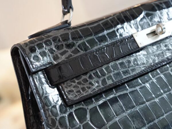 7fa25a0e7e3bed2 God Factory Bags Factory Hermes HCP Shiny Porosus Kelly Sellier 32CM CK89 Nior