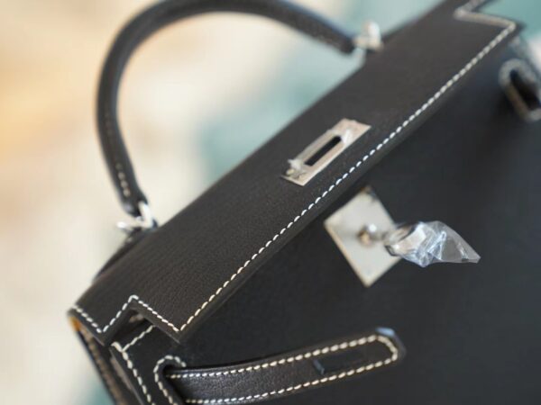 810fed47b488c72 God Factory Bags Hermes CK89 Nior/Brown Inner Chevre Leather Mini Kelly19CM