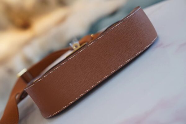81275ca0aade467 Fashion Hermes CK37 Gold Jypsiere Mini Evercolor Leather Gold Hardware