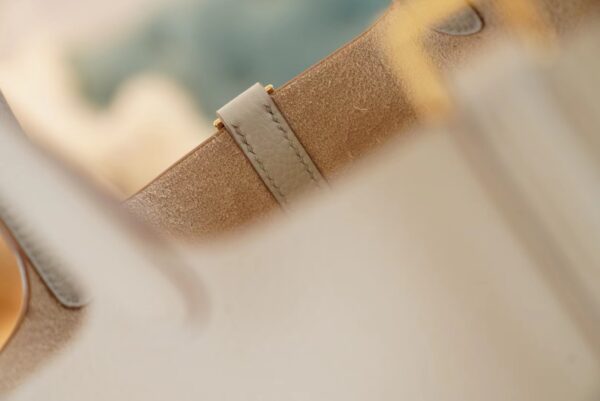 817b7129af69b2f God Factory Bags Hermes C80 Gris Pearl Clemence Leather Picotin18CM Gold Hardware