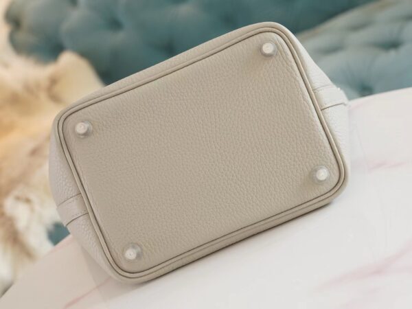 82c9e18db556418 God Factory Bags Factory Hermes Clemence Picotin 18CM CK80 Gris Pearl Silver Hardware