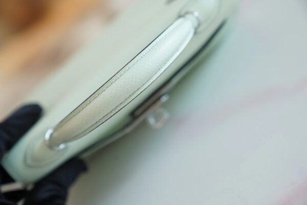 82e965da6943125 God Factory Bags Hermes Factory 0S Vert Fizz Mini Kelly 19CM Epsom Leather Silver Hardware
