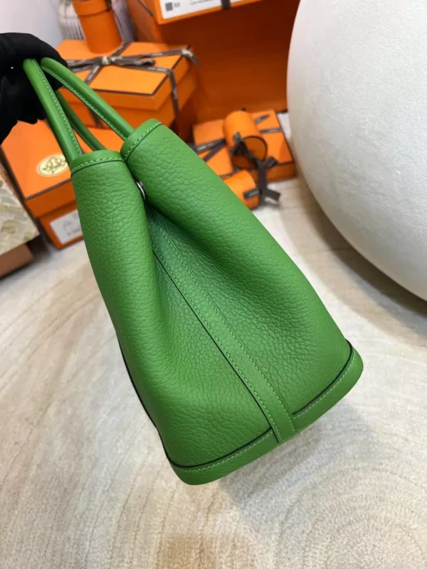 82fe2d6b10cfd39-jpg Hermes Boutique Garden Party 30CM A8 Vert Yucca Negonda Leather Silver Hardware