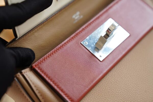 835efa878ee6fa0 God Factory Bags Factory Hermes Mini Kelly 24/24 0M Chai Three Colors Evercolor Leather