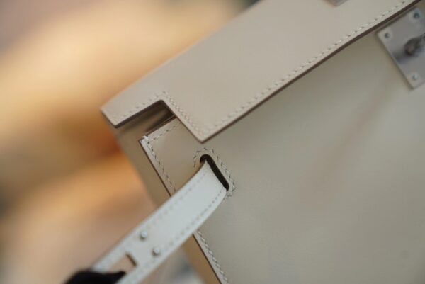 83787567da8b496 God Factory Bags Hermes Kelly Danse 22CM CK10 Craie Jonathan Leather Silver Hardware