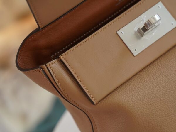 83c16612c458adb Hand Stitching Hermes Mini Kelly 2424 0M Chai Evercolor Silver Hardware