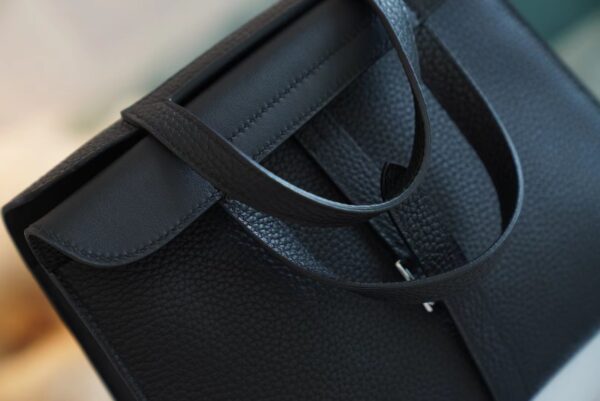 83d51dc885f18bd God Factory Bags Hermes CK89 Black Clemence Leather Halzan Mini 20CM Silver Hardware