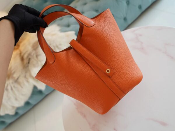 83fa98b571379a0 Hong Kong Hermes Picotin 18CM Clemence 0X Orange Minium Gold Hardware