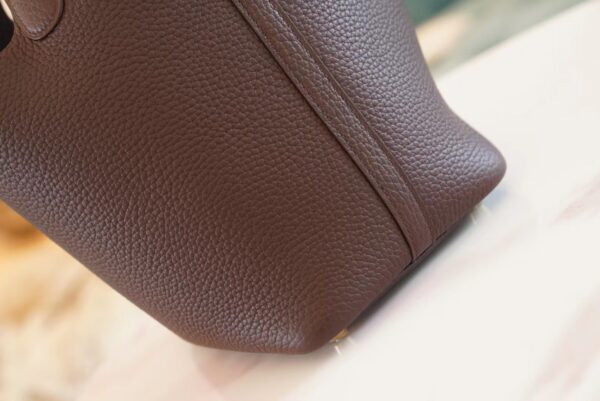 8417bfcf8620693 God Factory Bags Factory Hermes 0G Rouge Sellier Clemence Leather Picotin18CM Gold Hardware