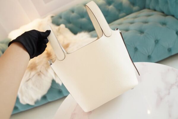 842d0bcc6f70a3b Hermes Handmade Boutique I2 Nata Clemence Leather Picotin18CM Tote Bag
