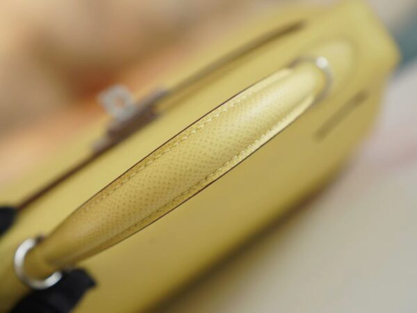 844573fc01dac51 God Factory Bags Hermes Factory Epsom Kelly Sellier 25CM 1Z Joune Poussin Silver Hardware