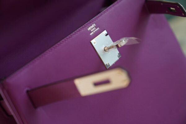 84570ec9936f07c God Factory Bags Factory Hermes P9 Anemone Swift Leather Kelly 28CM Silver Hardware