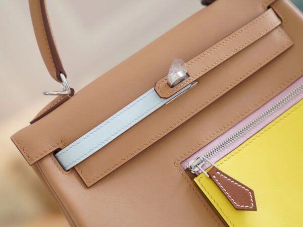 845afe4ebf3fb10 God Factory Bags Hermes Kelly25CM Colormatic Three Colors Swift Leather Silver Hardware