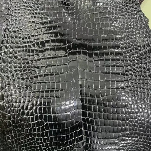 Hermes 78 Blue Marine Shiny Porosus Crocodile Leather