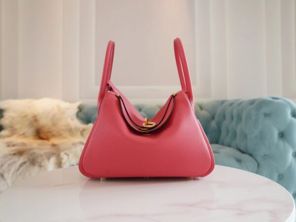84e75fc52ebfefe-1 God Factory Bags Hermes 8W Rose Azalee Clemence Lindy 26CM Gold Hardware
