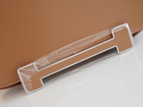 84fe64d00f16610 Hermes Factory Geta Bag 20CM Chevre Mysore 2J Quebracho Silver Hardware