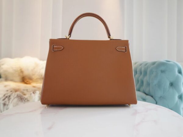 85141bbb7cd58f1 God Factory Bags Hermes CK37 Gold Chevre Leather Kelly 32CM Gold Hardware
