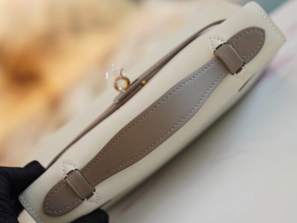 8526508d8e44d45 God Factory Bags Factory Hermes Kelly Pochette22cm Craie & Gris Asphalt Swift Leather