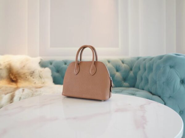 852bd04b49d12f2 Stock God Factory Bags Factory Hermes 2J Quebracho Chevre Leather Mini Bolide18CM Silver Hardware