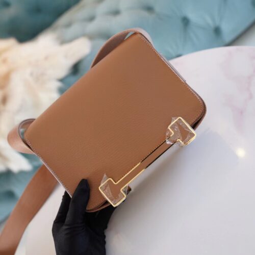 Australia Canberra Hermes Geta 20CM Chevre Mysore 2J Quebracho Gold Hardware