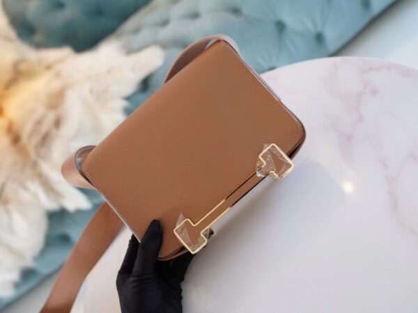 857f80f0a393a6b Australia Canberra Hermes Geta 20CM Chevre Mysore 2J Quebracho Gold Hardware