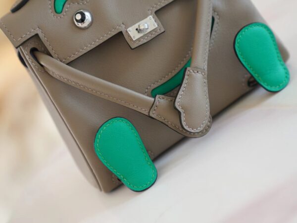 859d27001171b87 Hand Stitch God Factory Bags Hermes Factory Kelly Doll16CM Two Colors Swift Leather