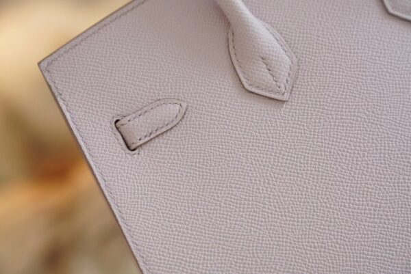 8611344367101d3 Fashion Hermes Birkin 25CM 09 Mauve Pale Epsom Leather Silver Hardware