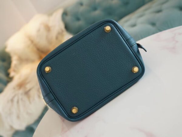 86556be079d9793 Australia Canberra Hermes Picotin 18CM Clemence W0 Vert Bosphore Gold Hardware