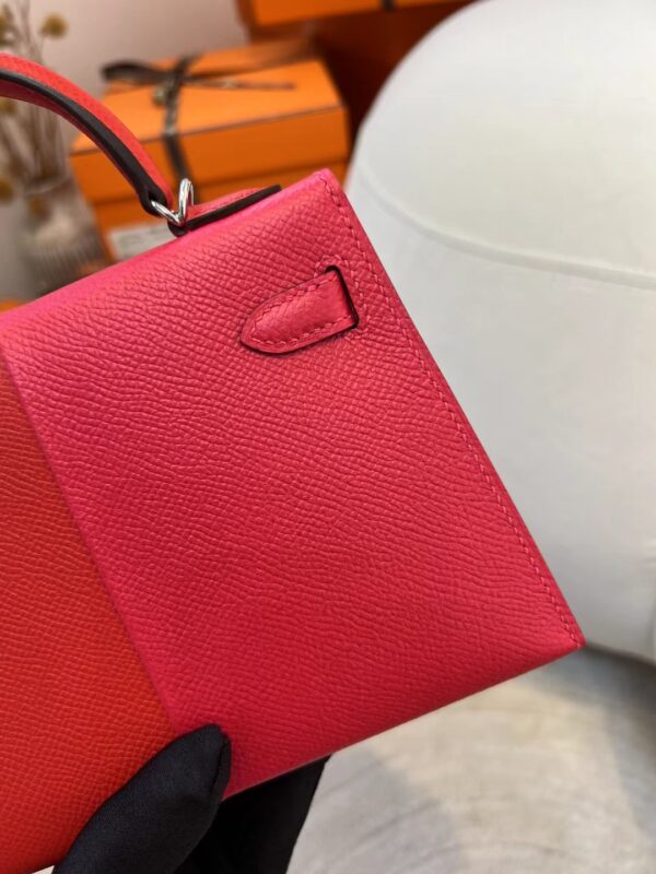 86aa3400ea08f8f USA Los Angeles Hermes Three Colors Epsom Mini Kelly 19CM Silver Hardware