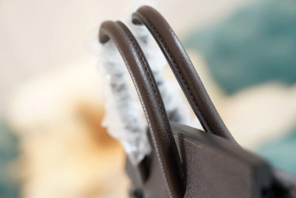 877ce2d2d9579f1 Stock God Factory Bags Hermes CC46 Ebene Faubourg Leather Birkin25CM Gold Hardware