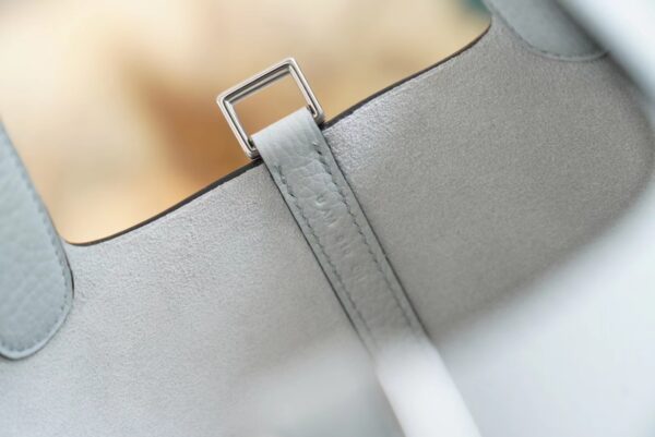 87e77d96548a42e Stock God Factory Bags Hermes Picotin Bag18CM 08 Blue Pale Clemence Leather