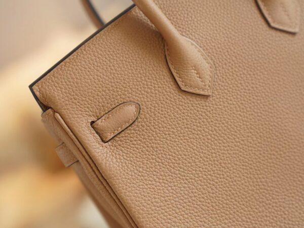 88153d2378e6454 Fashion Lcmode Hermes 4B Biscuit Togo Leather Birkin25CM Women’s Bag Gold Hardware