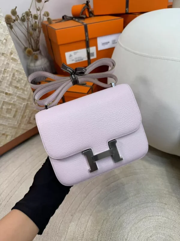 88c1815dec89c51-jpg Qatar Doha Chevre Leather Constance 19CM With Mirror 09 Mauve Pale Silver Hardware