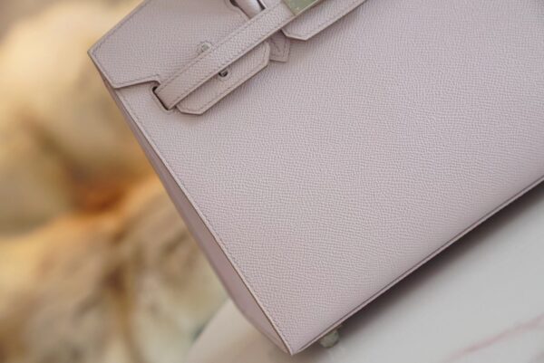 88e5fe05928fa5b Fashion Hermes Birkin 25CM 09 Mauve Pale Epsom Leather Silver Hardware