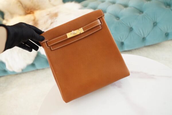 894d228a756db05 New Hermes Kelly Ado 22cm CK37 Gold Barenia Faubourg Leather Gold Hardware