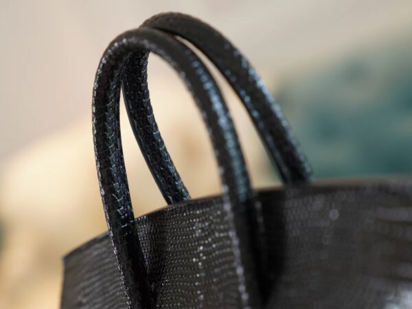 89773c50fd19e5c Handmade Hemes Birkin Touch 25CM Togo/ Lizard 89 Noir Gold Hardware