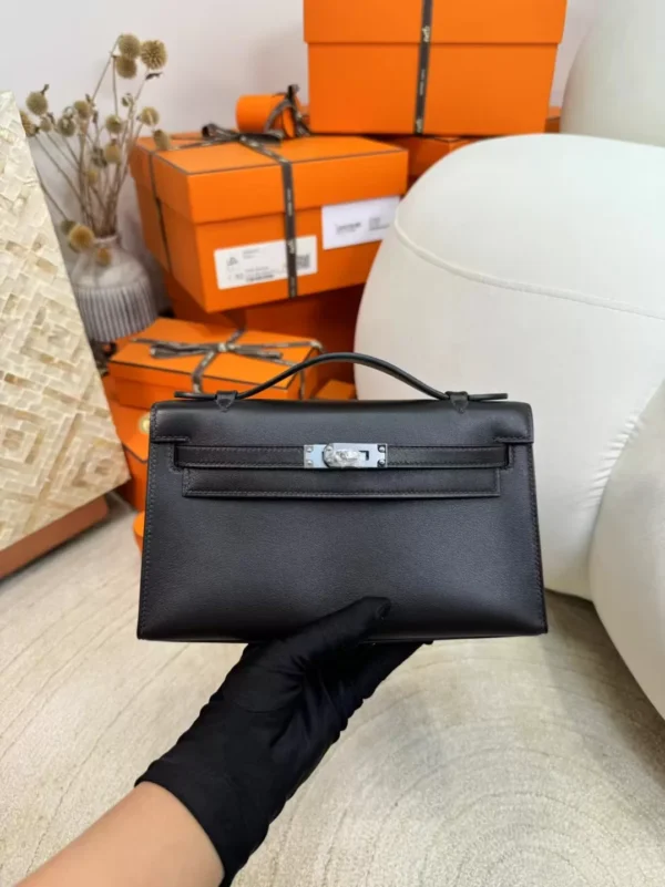 89e14f0cd7bd38d-jpg-1 Hot Sale Kelly Pochette 22cm 46 Ebene Swift Leather Silver Hardware