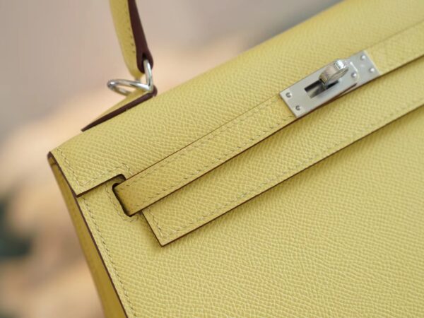 8a3a1ff9fd3a9c7 God Factory Bags Hermes Factory Epsom Kelly Sellier 25CM 1Z Joune Poussin Silver Hardware