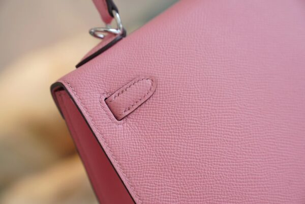8b2ec07ff36b820 God Factory Bags Factory Hermes Kelly 25CM 1Q Rose Confetti Epsom Leather Silver Hardware