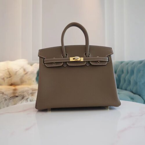 God Factory Bags Factory Hermes CK18 Etoupe Togo Birkin 25CM Gold Hardware