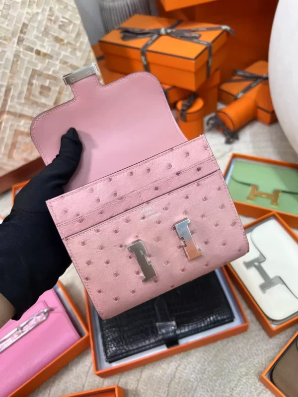 8be086754da28a1-jpg Canada Toronto Hermes KK Ostrich Skin Constance Wallet 94 Terre Cuit Silver Hardware