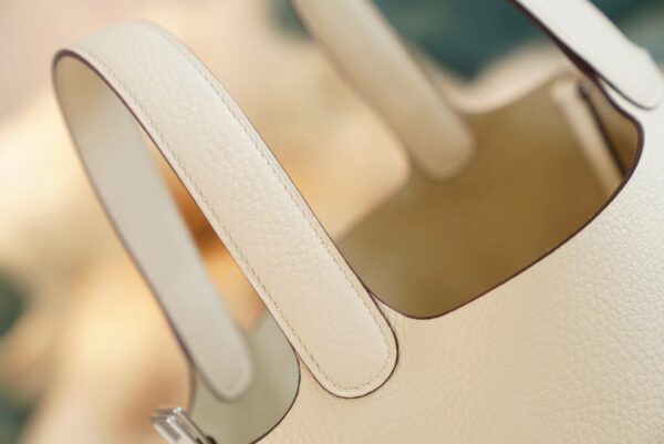 8c1ccc5b9b08680 Hermes Handmade Boutique I2 Nata Clemence Leather Picotin18CM Tote Bag