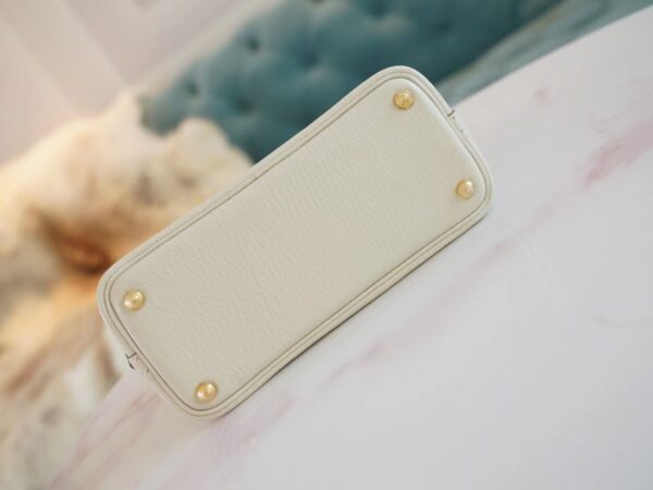 8c27d23df938821 Fashion God Factory Bags Hermes Mini Bolide18CM C10 Craie Chevre Leather Gold Hardware