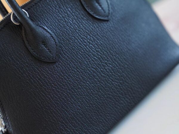 8cbeb45769255f4 Discount Hermes CK89 Nior Chevre Leather Mini Bolide18CM Silver Hardware