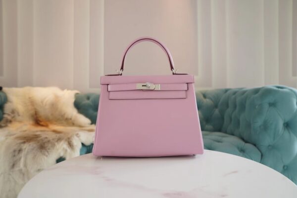 8e16f651985803d-1 Hermes Boutique Kelly Bag28CM X9 Mauve Sylyestre Swift Leather Silver Hardware
