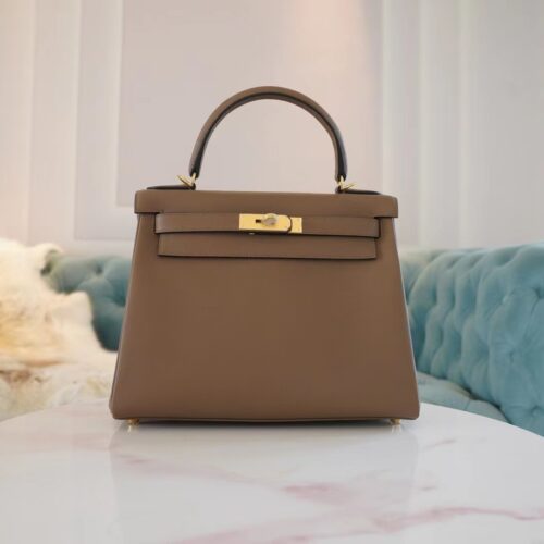 God Factory Bags Hermes Kelly Bag28CM D0 Berge de Weimer Evercolor Leather Gold Hardware
